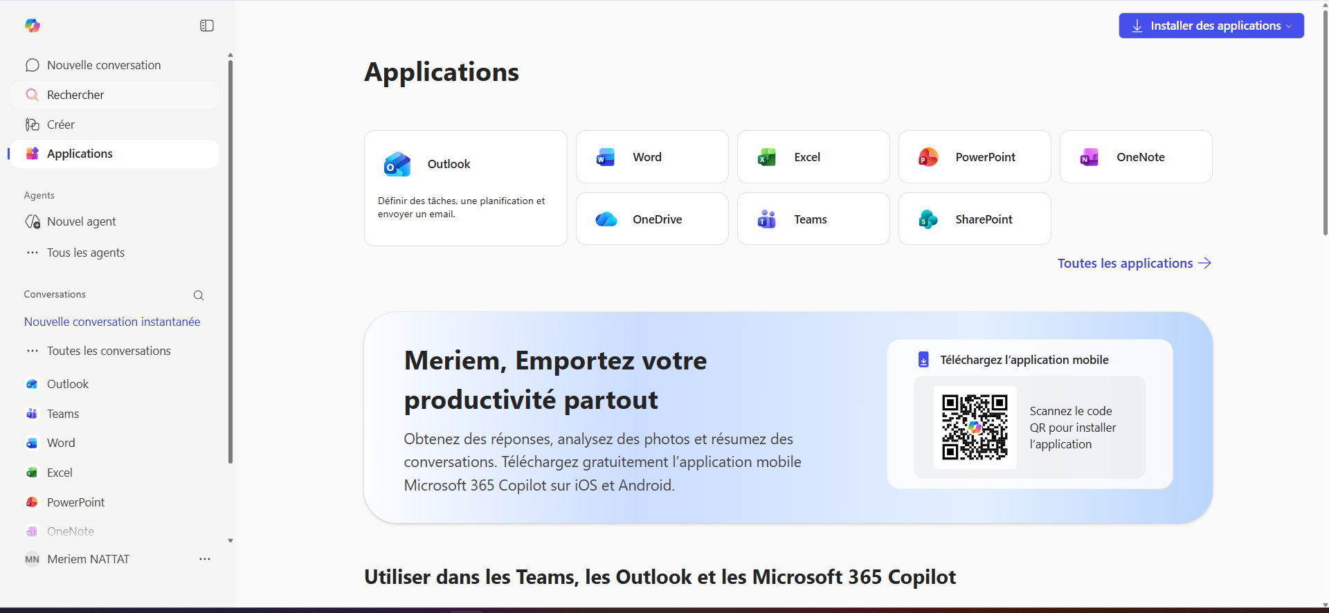 Organisation des dossiers de formation sur OneDrive
